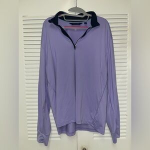 Ralph Lauren Men's Lavender Zip-Up Sweater